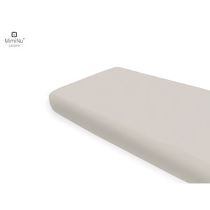 Cearceaf cu elastic MimiNu, Din bumbac certificat Oeko Tex Standard 100, Pentru pat 160x80 cm, Colectia Royal, Beige