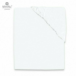 Cearceaf Jerse cu elastic MimiNu Pentru pat 160x80 cm, Material certificat Oeko Tex Standard 100, White