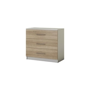 Comoda dormitor Beta, PAL, 90 x 42.5 x 82 cm, alb-sonoma