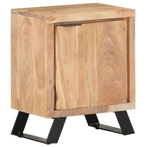 Noptiera, 40x30x50 cm, lemn masiv de acacia cu margini vii