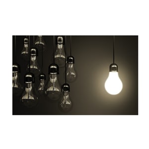 Tablou canvas 4Decor, Black bulb, 95x150cm, DE0315