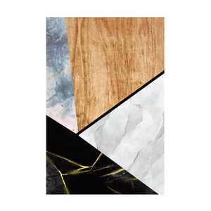 Tablou canvas 4Decor, Marble & Wood, 60x90, DE0039