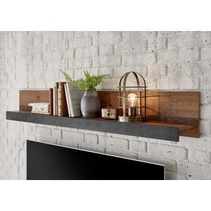 Raft de perete BROOKLYN cu aspect antichizat, 153 cm lungime