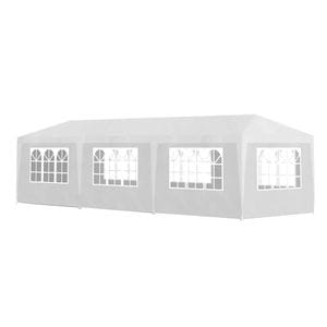 Cort evenimente cu cadru metalic, 3 x 9 m, alb