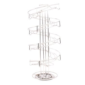Suport Rotativ 40 Capsule, 2 In 1, Compatibil Dolce Gusto, Otel Inoxidabil, K-Cup, Side-By-Side, 41 X 18.5 X 18 Cm, Auriu/Argintiu