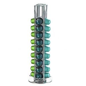 Suport Vertical Capsule Nespresso, Rotativ, Argintiu, 40 Capsule, 37X11Cm, E-Store