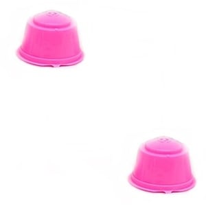Set 2 Capsule Cafea, Reutilizabila, Reincarcabila, Compatibil Dolce Gusto, Roz