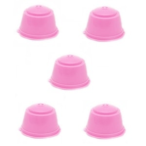 Set 5 Capsule Cafea, Reutilizabila, Reincarcabila, Compatibil Dolce Gusto, Rose