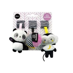 Set 3 jucarii GaGaGu - Maimutica, ursulet panda si minge