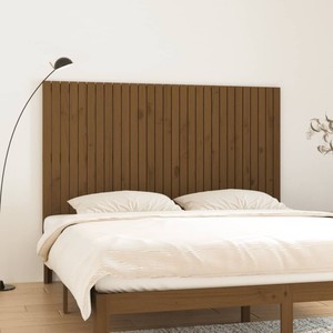 Tablie de pat pentru perete, maro miere, 185x3x110 cm, lemn pin
