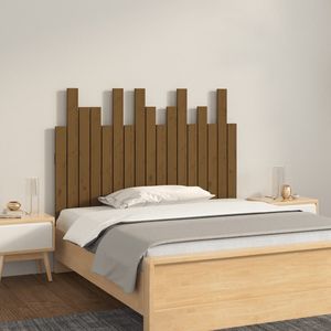 Tablie de pat pentru perete, maro miere, 108x3x80 cm, lemn pin