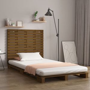 Tablie de pat pentru perete, maro miere, 146x3x91,5 cm lemn pin