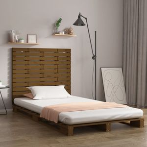 Tablie de pat pentru perete, maro miere, 106x3x91,5 cm lemn pin
