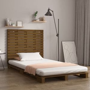 Tablie de pat pentru perete, maro miere, 141x3x91,5 cm lemn pin