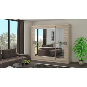 Dressing Dome D04-24, Sonoma, 240x216x58 cm, 3 usi culisante