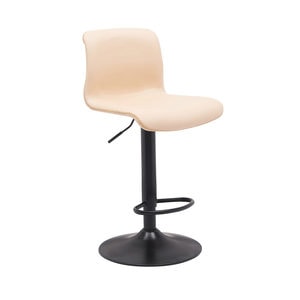 Scaun bar, S-201, Crem, 50x106x40 cm, Piele Ecologica