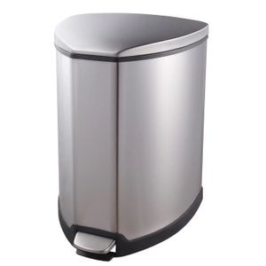Cos de gunoi cu pedala EKO, Grace, 920925, 25 litri, deschidere/inchidere silentioasa a capacului, ergonomic, corp din otel inoxidabil, rezistent la amprente, inox
