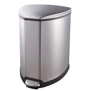 Cos de gunoi cu pedala EKO, Grace, 920925, 25 litri, deschidere/inchidere silentioasa a capacului, ergonomic, corp din otel inoxidabil, rezistent la amprente, inox