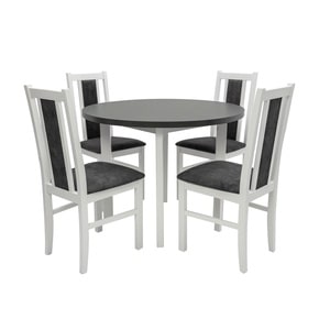 Set masa si scaune bucatarie, Poli2 Bialy, 5 piese, alb