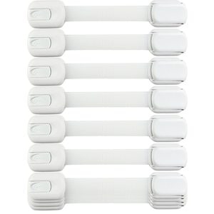 Set 10 bucati sigurante usi copii, blocator sertare, usa cuptor, frigider, congelator, ajustabile pe lungime, adeziv puternic 3M, fara urme dupa indepartare, bebeLOGIC