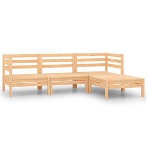 Set mobilier de gradina, 4 piese, lemn masiv de pin