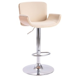 Scaun de bar, crem, piele ecologica