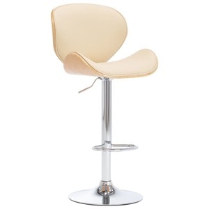 Scaun de bar, crem, piele ecologica