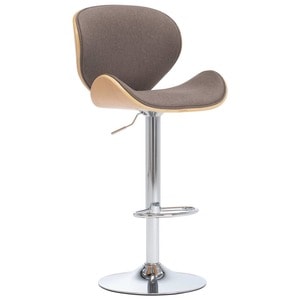 Scaun de bar, gri taupe, material textil