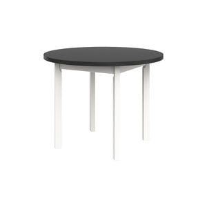 Masa living Poli2 BG, alb/grafit, 100 x 100 x 76 cm, lemn masiv de pal/fag