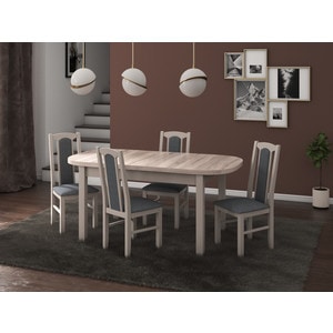 Set masa si scaune living, MB-12 Venus1 S-37 Boss7 S11, 5 piese, crem