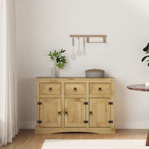 Servanta Corona, 115x43x79,5 cm, lemn masiv de pin mexican, sol-3188012
