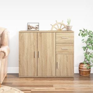 Servanta, stejar sonoma, 91x29,5x75 cm, lemn prelucrat, sol-823272
