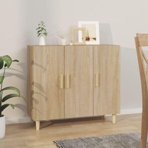 Servanta, stejar sonoma, 90x34x80 cm, lemn prelucrat, sol-812495