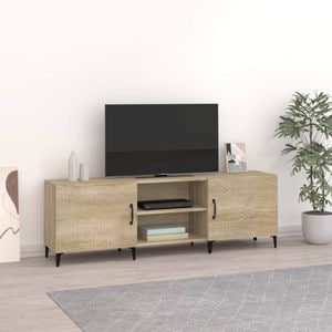 Comoda TV, stejar sonoma, 150x30x50 cm, lemn compozit, sol-812630
