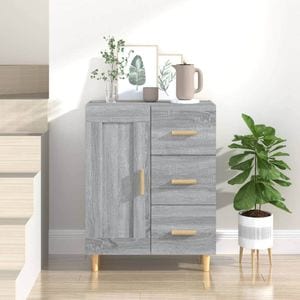 Servanta, gri sonoma, 69,5x34x90 cm, lemn compozit, sol-817370