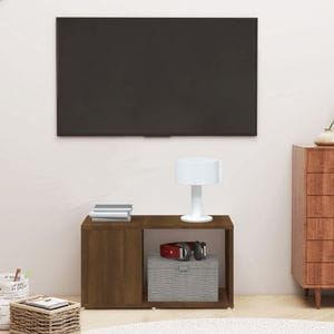 Comoda TV, stejar maro, 60x24x32 cm, lemn compozit, sol-816031
