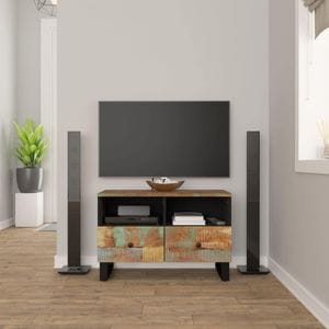 Comoda TV, 70x33x46 cm, lemn masiv reciclat, sol-345225
