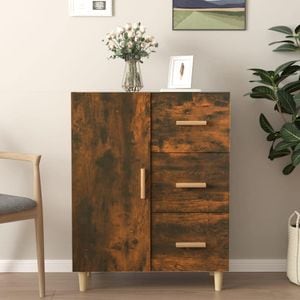 Servanta, stejar fumuriu, 69,5x34x90 cm, lemn prelucrat, sol-817351