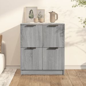 Servanta, sonoma gri, 60x30x70 cm, lemn prelucrat, sol-816995