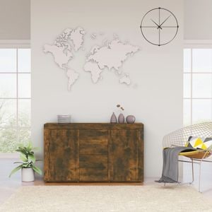 Servanta, stejar fumuriu, 120x36x69 cm, lemn compozit, sol-815492