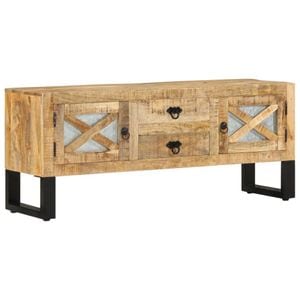 Comoda TV VidaXL Sol-328276, lemn, 110 x 30 x 45 cm, maro deschis
