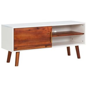 Comoda TV, 110x35x50 cm, lemn masiv de acacia si MDF, sol-327460