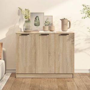 Comoda living VidaXL Sol-811190, lemn, 90.5 x 30 x 70 cm, stejar sonoma