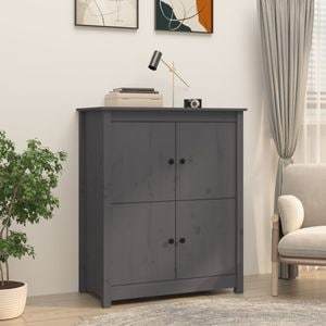 Servanta, gri, 83x41,5x100 cm, lemn masiv de pin, sol-821509