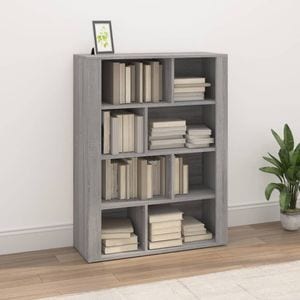 Servanta, gri sonoma, 80x30x106 cm, lemn compozit, sol-819498