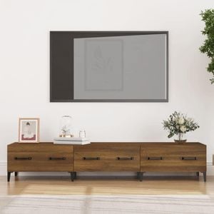 Comoda TV, stejar maro, 150x34,5x30 cm, lemn prelucrat, sol-817512