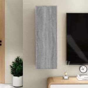 Comoda TV, gri sonoma, 30,5x30x90 cm, lemn prelucrat, sol-815749