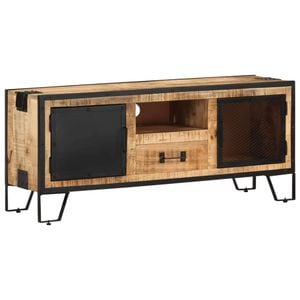 Comoda TV, 110x31x46, lemn de mango nefinisat, sol-328284