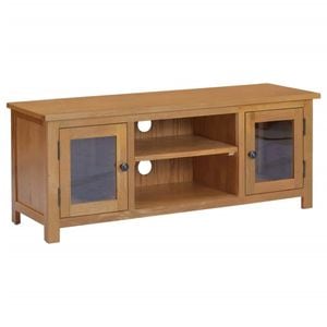 Comoda TV, 110x35x44 cm, lemn masiv de stejar, sol-327435
