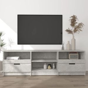 Comoda TV, gri beton, 150x33,5x45 cm, lemn prelucrat, sol-811461